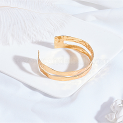 1 шт. оцинкованные железные открытые браслеты-манжеты для женщин&nbsp;BJEW-LP0015-22