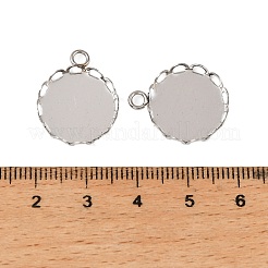 Оправы для подвесок из нержавеющей стали 304 в виде кабошонов&nbsp;STAS-NH0003-02P-01