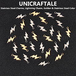 60 шт. 2 цвета 201 подвески из нержавеющей стали&nbsp;STAS-UN0055-75