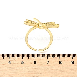 Манжеты из латуни с микро паве кубический цирконий для женщин&nbsp;RJEW-F184-07G