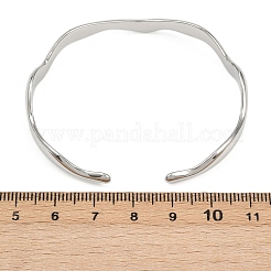 Браслеты-манжеты из нержавеющей стали 304 для женщин&nbsp;LS-BJEW-B147-01P