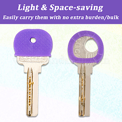64 шт. 2 стиля ПВХ пластиковый нескользящий водонепроницаемый многоразовый чехол для ключей&nbsp;AJEW-SP0002-73