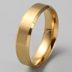 Кольца из нержавеющей стали 304 простые для женщин и мужчин&nbsp;RJEW-WH0017-09F-G