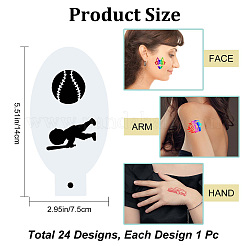 Пластиковые трафареты для рисования лица&nbsp;DIY-WH0304-582A