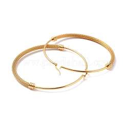 Большие серьги-кольца из нержавеющей стали 201 с вакуумным покрытием PVD и цепочкой с булавкой из нержавеющей стали 304 для женщин&nbsp;EJEW-F280-21A-G