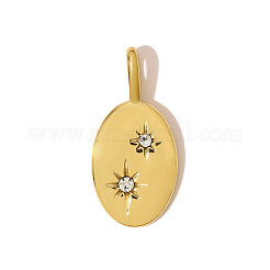 Подвески из нержавеющей стали 304 со стразами&nbsp;STAS-OY007-86G