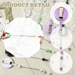 8 шт. 4-х цветные железные и пластиковые катушки для значков с бусинами&nbsp;AJEW-YW0001-27