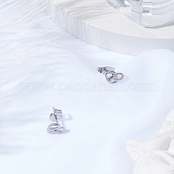 1 пара серег-гвоздиков из нержавеющей стали 304&nbsp;EJEW-LP0004-97