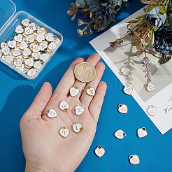 96шт 12 стиля светлые позолоченные подвески из сплава с эмалью&nbsp;ENAM-PH0003-14B