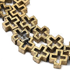 Гальванические бусины из натуральной лавы&nbsp;G-K388-02I