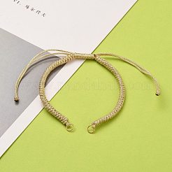 Регулируемый плетеный браслет из полиэфирного шнура&nbsp;AJEW-JB00763-01