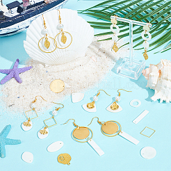 Наборы для самостоятельного изготовления подвесных сережек из ракушек и сплавов&nbsp;DIY-SC0026-53