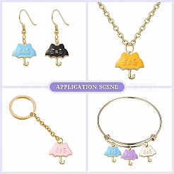 30шт 6 цвета сплава эмалевые подвески&nbsp;ENAM-CJ0002-65