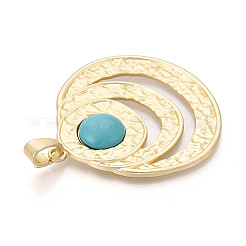 Синтетический бирюзовые большие кулоны&nbsp;PALLOY-N179-63MG