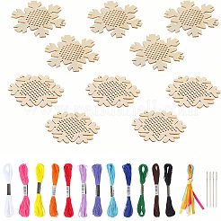 1 пакетик наборов для вышивки крестом по дереву на рождественскую тематику&nbsp;WOOD-SC0002-23A