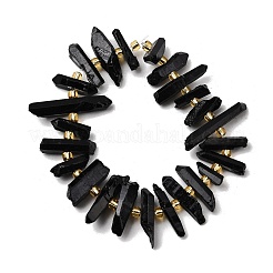 Гальванизировать природный кристалл кварца бусы пряди G-F800-B10