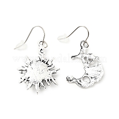 Асимметричные серьги с бусинами из смолы и луны и солнца&nbsp;LS-EJEW-C036-01E