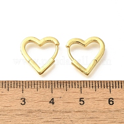 Серьги-кольца из латуни с прозрачным фианитом&nbsp;EJEW-M047-09G