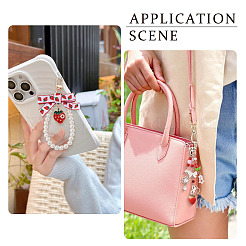 2 шт. клубничный искусственный жемчуг и акриловые подвесные украшения&nbsp;HJEW-TA0001-38