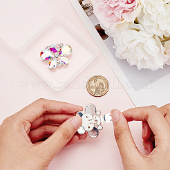 Украшения для свадебной обуви из сплава со стразами&nbsp;FIND-FG0002-48B