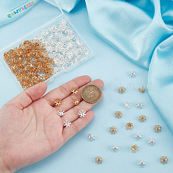 200 шт. 2-х цветные латунные колпачки для бусин&nbsp;FIND-GO0003-29