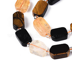 Нити из бусин из натурального обсидиана&nbsp;G-N358-02A-05