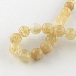 Кофе арбуз камень стекло круглые бусинки пряди G-R342-4mm-18