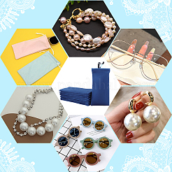 8шт. прямоугольный бархатный со стальным футляром для очков&nbsp;ABAG-BBC0001-15D