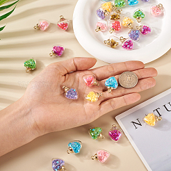 32 шт. подвеска в виде стеклянной бутылки 8 цветов&nbsp;GLAA-TA0001-36