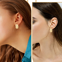 1 пара латунных серег-колец&nbsp;EJEW-LP0001-72G