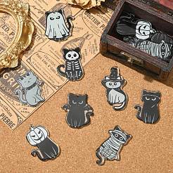 16 шт. 8 стиля подвески из акрила с двусторонней печатью на тему Хэллоуина&nbsp;OACR-CJ0002-08