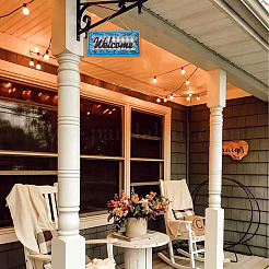 2 шт. 2-х цветные деревянные украшения для дверных табличек&nbsp;AJEW-CF0001-09