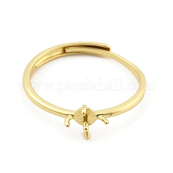 Плоские круглые латунные регулируемые кольца&nbsp;LS-KK-G527-01B-G