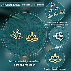 20 шт. подвески из нержавеющей стали 201 двух цветов&nbsp;STAS-UN0048-74