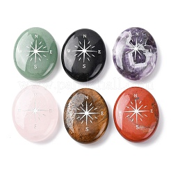 Овальные украшения в виде компаса из смешанных натуральных камней&nbsp;G-G301-02