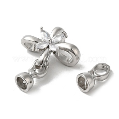 Стойка покрытие латунь проложить прозрачный кубический цирконий застегнуть застежки&nbsp;KK-E084-11P