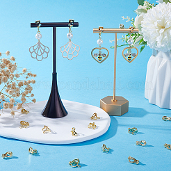 40 шт. фурнитура для сережек-клипс из нержавеющей стали 304&nbsp;STAS-SC0005-84G