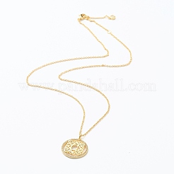 Ожерелья с подвесками из латуни с прозрачным кубическим цирконием&nbsp;NJEW-J059-01G