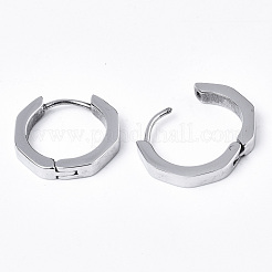 Серьги-кольца Huggie Hoop из нержавеющей стали 304 EJEW-N016-003