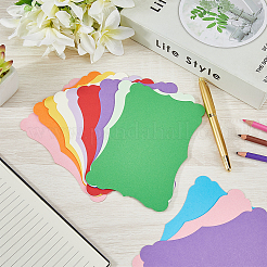 50 шт. 10-цветные заготовки для поздравительных открыток из самодельной бумаги&nbsp;AJEW-CP0010-26A