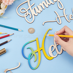 5 комплект 5 деревянных дверных табличек&nbsp;AJEW-CN0001-50