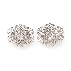 6-лепестковые латунные причудливые шапочки для бусин&nbsp;LS-KK-I669-07P