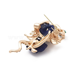 Броши из сплава змея с розой и стразами&nbsp;LS-JEWB-E041-05KCG-02