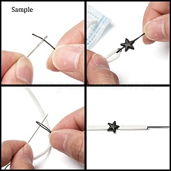 Звездный замок из пластикового шнура из ПВХ для крышки рта&nbsp;LS-KY-D013-02D