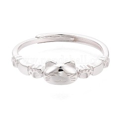 925 регулируемое кольцо из стерлингового серебра для женщин&nbsp;STER-N016-141S