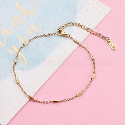 Браслеты на ногу из нержавеющей стали 304 с цепочками&nbsp;AJEW-AN00392-02