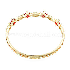 Шарнирный браслет с ромбами и конским глазом из циркония&nbsp;BJEW-N012-046