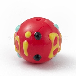 Непрозрачные окрашенные стеклянные бусины&nbsp;LS-GLAA-B001-01J