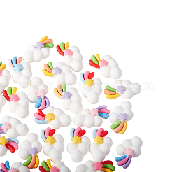 Кабошоны из смолы 30шт 5 цветов&nbsp;RESI-CJ0001-187