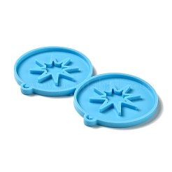 Diy плоские круглые с подвеской в виде звезды силиконовые Молды&nbsp;DIY-I099-14